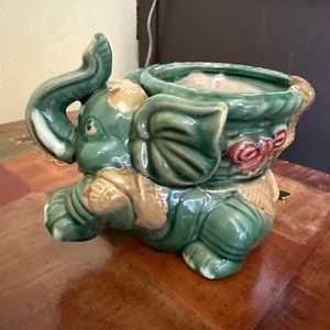 Vintage Bamboo Green Elephant trunks up!